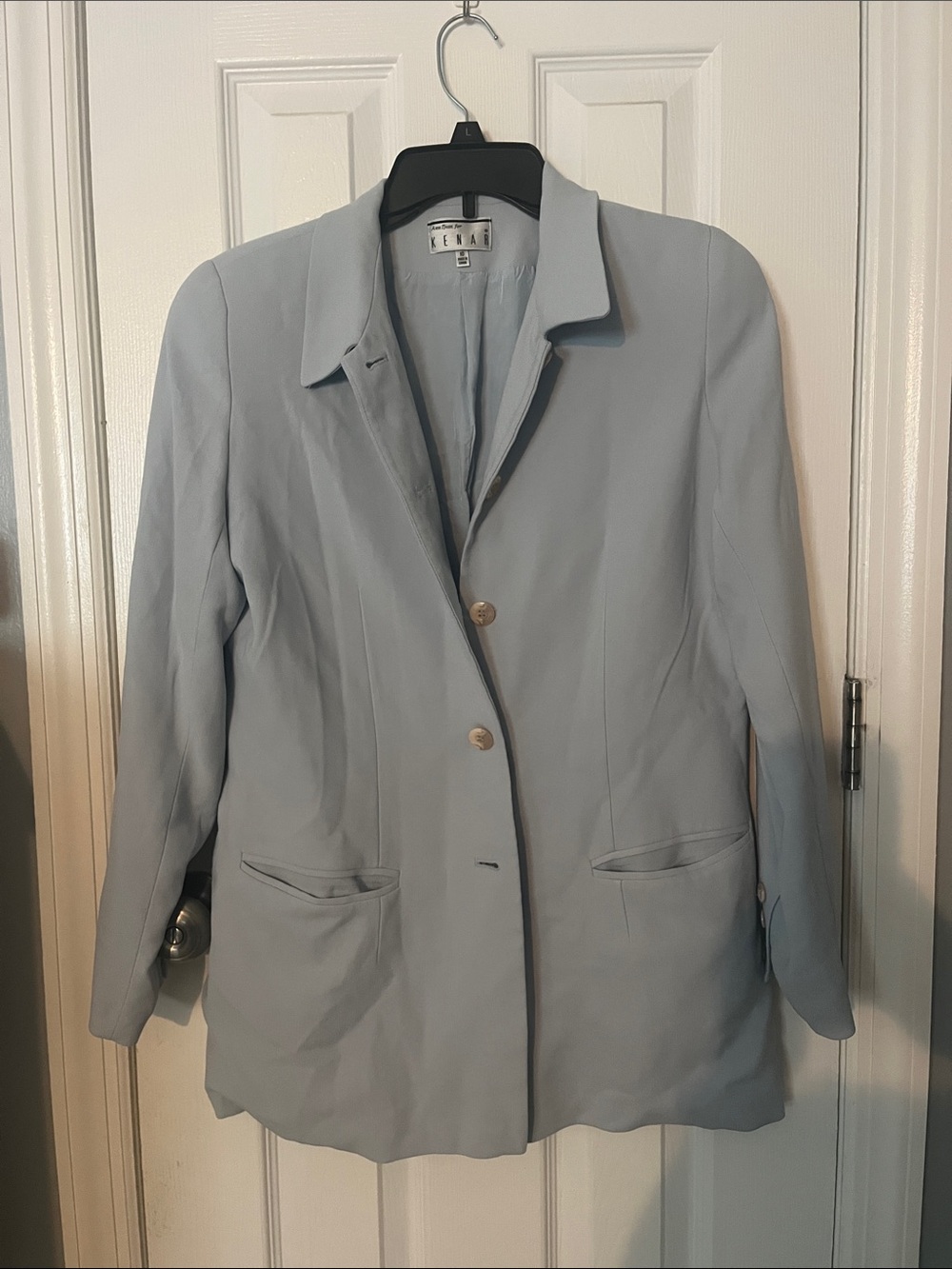 Kenar Pastel Blue Women's Blazer Jacket